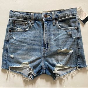Abercrombie & Fitch High Rise Distressed Shorts